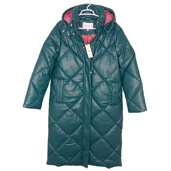 Rebecca Minkoff Full Length Faux Leather Puffer Women's Size Medium - Picture 3 of 8